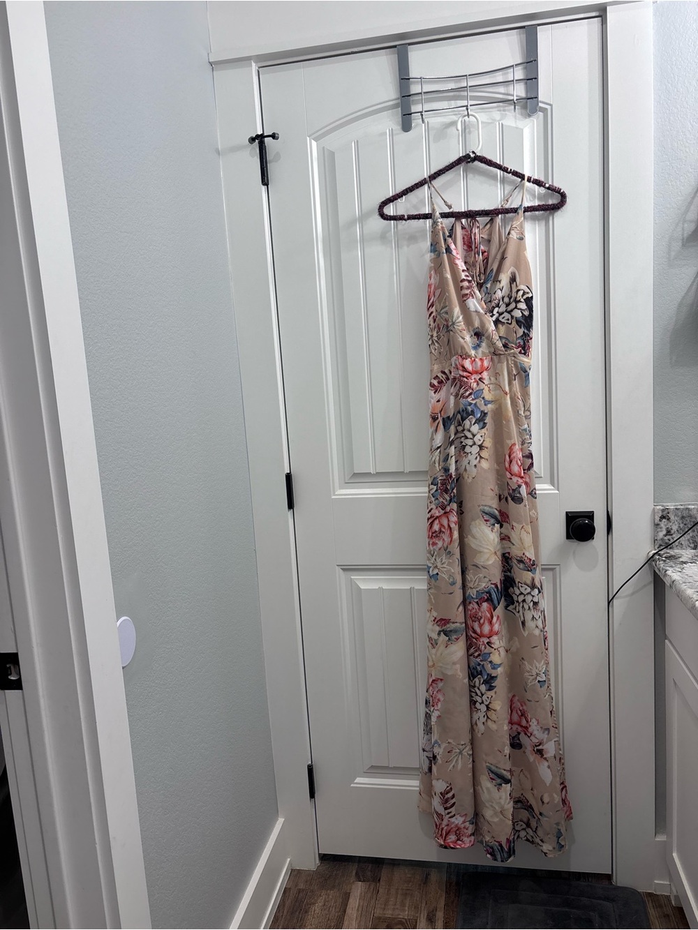 Lulu's Beige Floral Dress